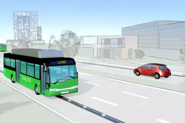 Grafik över elväg i Lund