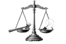 En våg med gavel och glödlampa